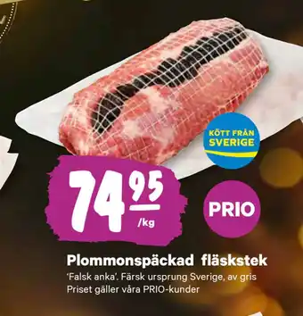 City Gross Plommonspäckad fläskstek erbjuda