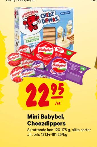 City Gross Mini babybel, cheezdippers erbjuda