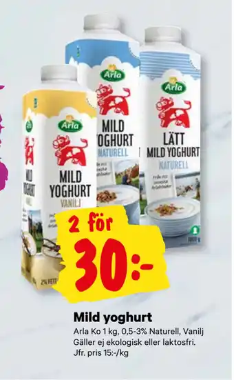 City Gross Mild yoghurt erbjuda