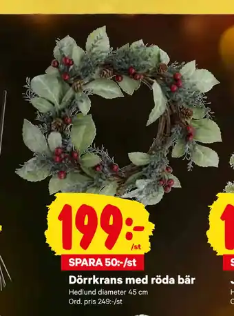City Gross Dörrkrans med röda bär erbjuda