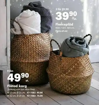 Biltema Flätad korg erbjuda