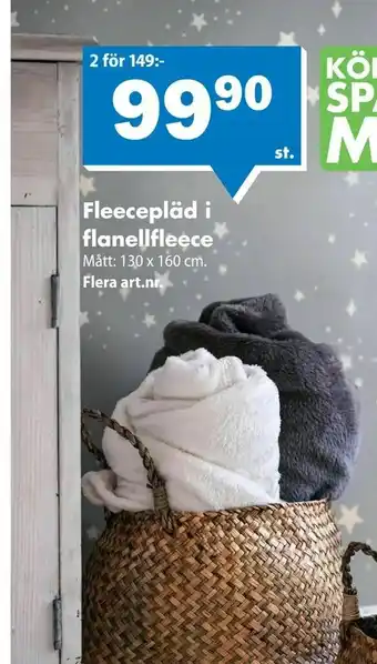 Fleecepläd i flanellfleece