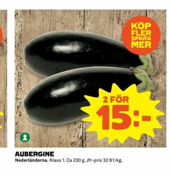 Coop Extra Aubergine erbjuda