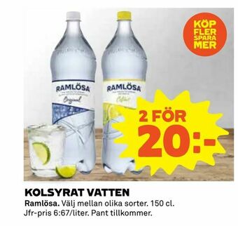 Coop Daglivs Kolsyrat vatten erbjuda