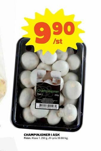 Coop Extra Champinjoner i ask erbjuda