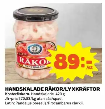 Coop Daglivs Handskalade räkor/lyxkräftor erbjuda