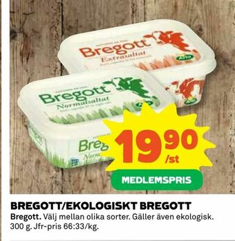 Coop Daglivs Bregott/ekologiskt bregott erbjuda