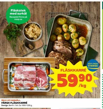 Coop Daglivs Färsk fläskkarré erbjuda