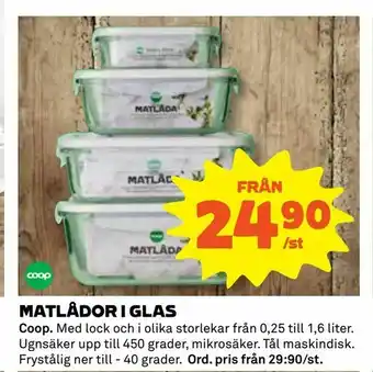 Coop Daglivs Matlådor i glas erbjuda