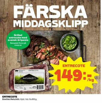Coop Daglivs Entrecote erbjuda