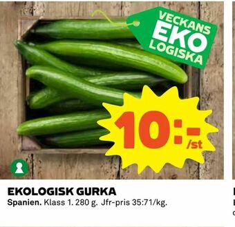Coop Daglivs Ekologisk gurka erbjuda