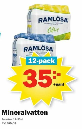 Pekås Mineralvatten erbjuda