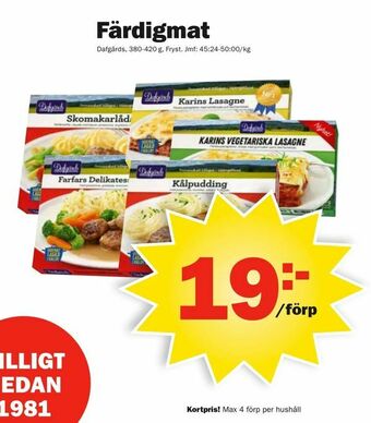 Pekås Färdigmat erbjuda