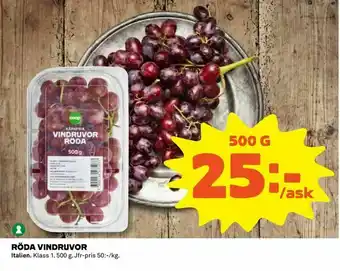 Coop Röda vindruvor erbjuda