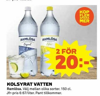 Coop Kolsyrat vatten erbjuda