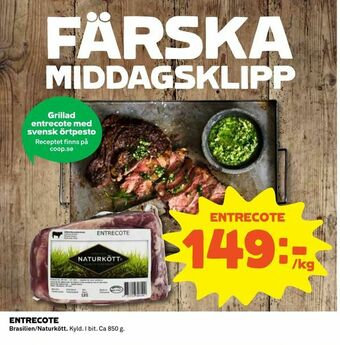 Coop Entrecote erbjuda