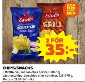 Coop Chips/snacks erbjuda