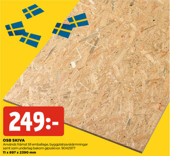 Jem&Fix Osb Skiva 11x897x2390mm erbjuda