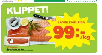 Coop Forum Färsk laxfilé hel sida erbjuda
