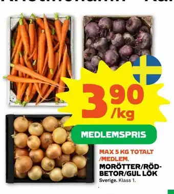 Coop Forum Morötter/röd- betor/gul lök erbjuda