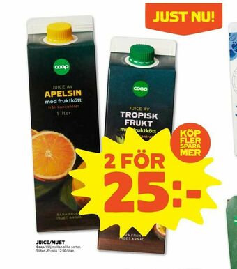 Coop Forum Juice/must erbjuda