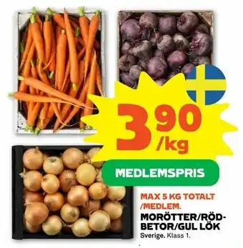 Coop Forum Morötter/rödbetor/gul lök erbjuda