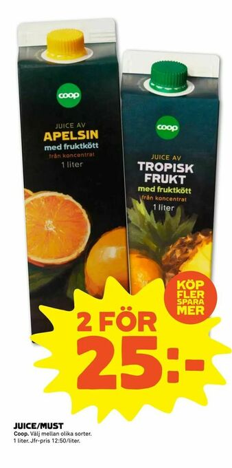 Coop Forum Juice/must erbjuda