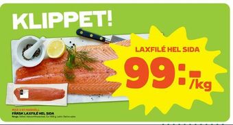 Stora Coop Färsk laxfilé hel sida erbjuda