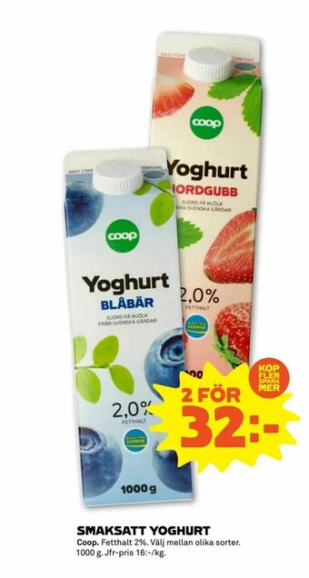 Stora Coop Smaksatt yoghurt erbjuda
