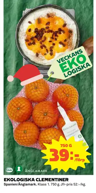 Coop Daglivs Ekologiska clementiner erbjuda