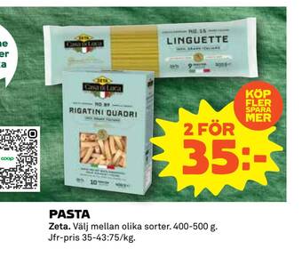 Coop Konsum Pasta erbjuda
