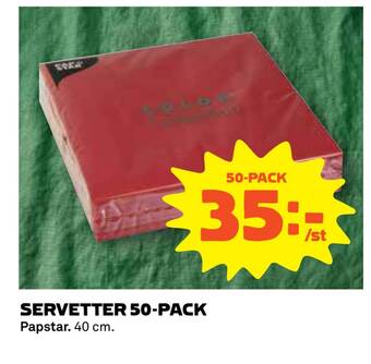 Coop Konsum Servetter 50-pack erbjuda