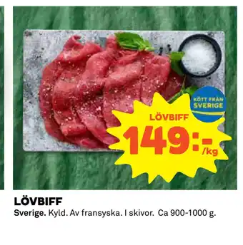 Coop Daglivs Lövbiff erbjuda