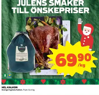 Coop Daglivs Hel kalkon erbjuda