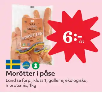 Hemköp Morötter i påse erbjuda