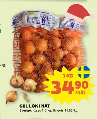 Stora Coop Gul lök i nät erbjuda