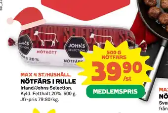 Stora Coop Nötfärs i rulle erbjuda