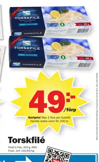 Pekås Torskfilé erbjuda