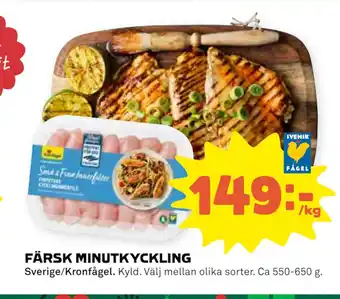 Stora Coop Färsk minutkyckling erbjuda