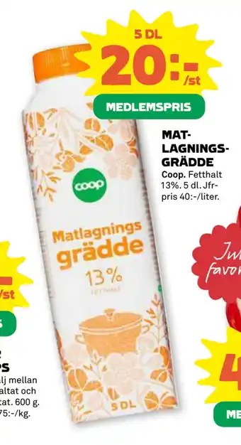Stora Coop Matlagningsgrädde erbjuda
