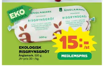 Stora Coop Ekologisk risgrynsgröt erbjuda