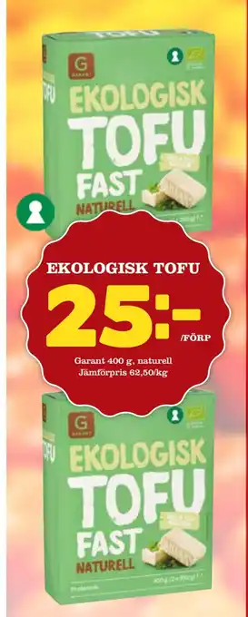 Supergrossen Ekologisk tofu erbjuda