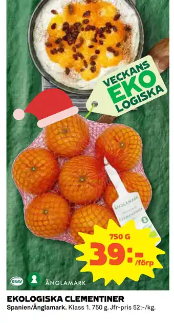 Coop Ekologiska clementiner erbjuda