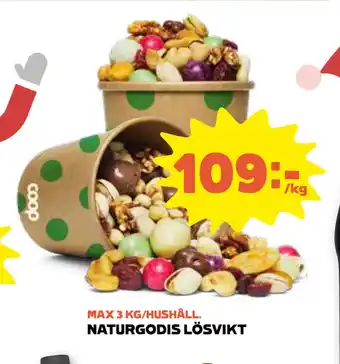 Naturgodis lösvikt