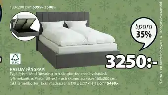 JYSK Haslev sängram erbjuda