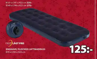 JYSK Enghave/ flocked luftmadrass erbjuda