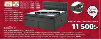 JYSK Gold c50 kontinentalsäng grå-41 erbjuda