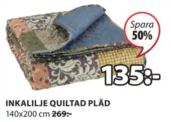JYSK Inkalilje quiltad pläd erbjuda