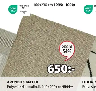 JYSK Avenbok matta erbjuda