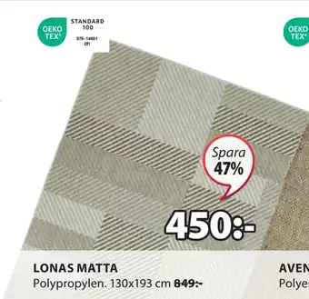 JYSK Lonas matta erbjuda